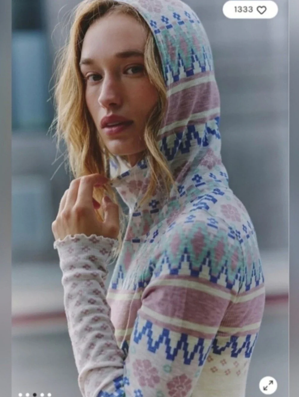 Free People Breathe Easy Printed Layer Size XS